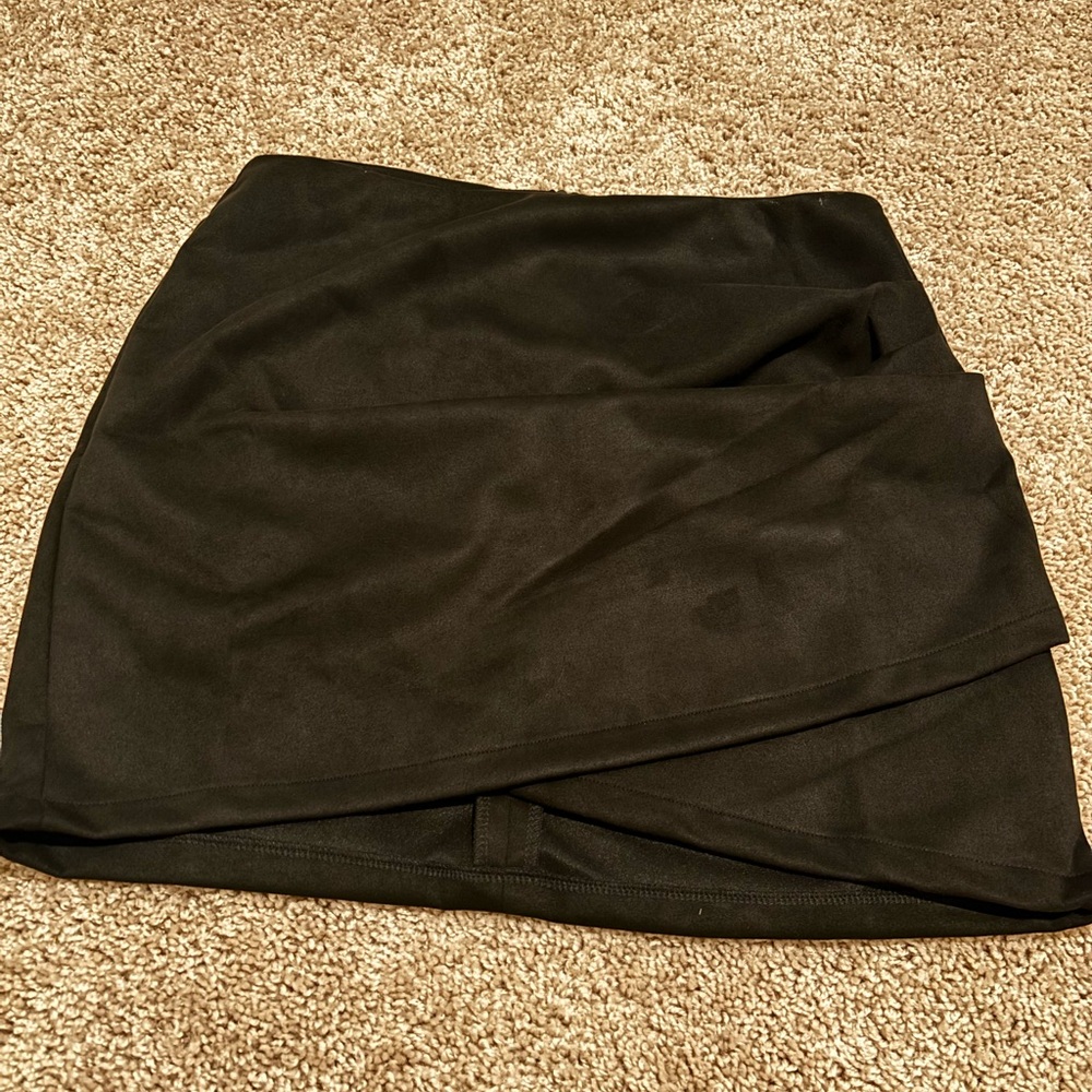 Black velour skirt
